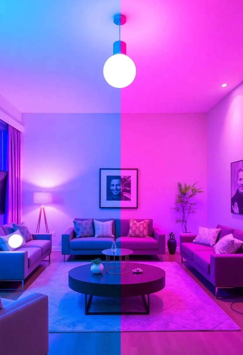 10 Innovative Lighting Ideas That Will Transform Your Space with Stunning Colors! - 9. Mood Lighting with Smart Technology