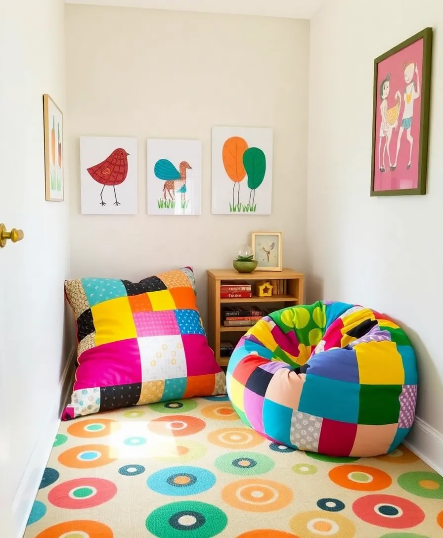 10 Whimsical Reading Nook Ideas That'll Make You Want to Curl Up with a Book (#4 Is our favourite!) - 7. The Colorful Cozy Cocoon