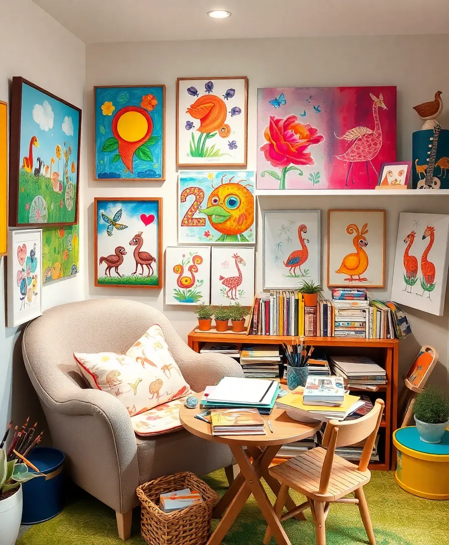 10 Whimsical Reading Nook Ideas That'll Make You Want to Curl Up with a Book (#4 Is our favourite!) - 9. The Artistic Escape