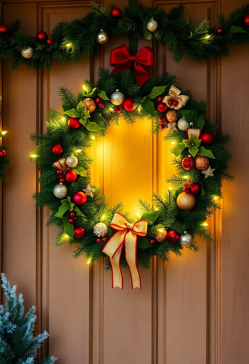 12 DIY Christmas Lighting Projects That Will Transform Your Living Room on a Budget (Incredible #4!) - 11. DIY Luminous Holiday Wreath