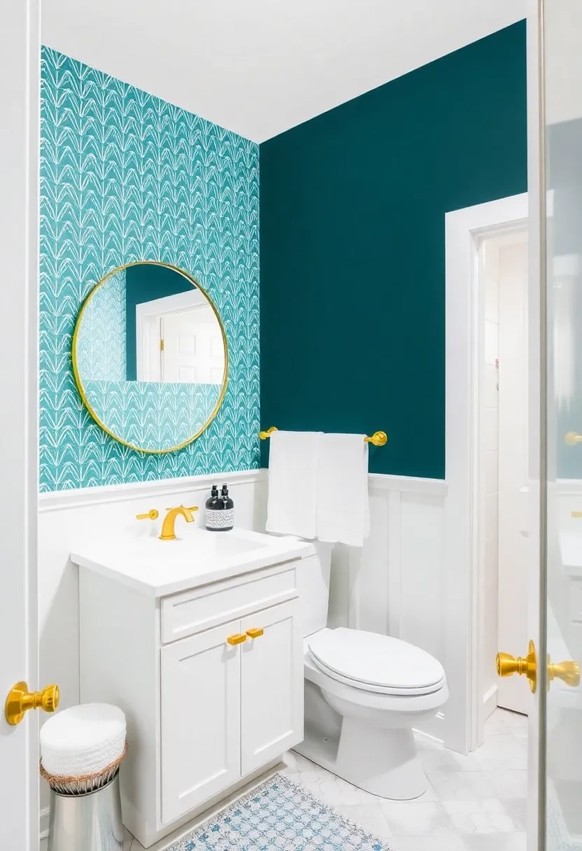 13 Luxury Bathroom Upgrades That Are Surprisingly Affordable (Loving the Bold Faucets - #7!) - 1. Bold Accent Walls