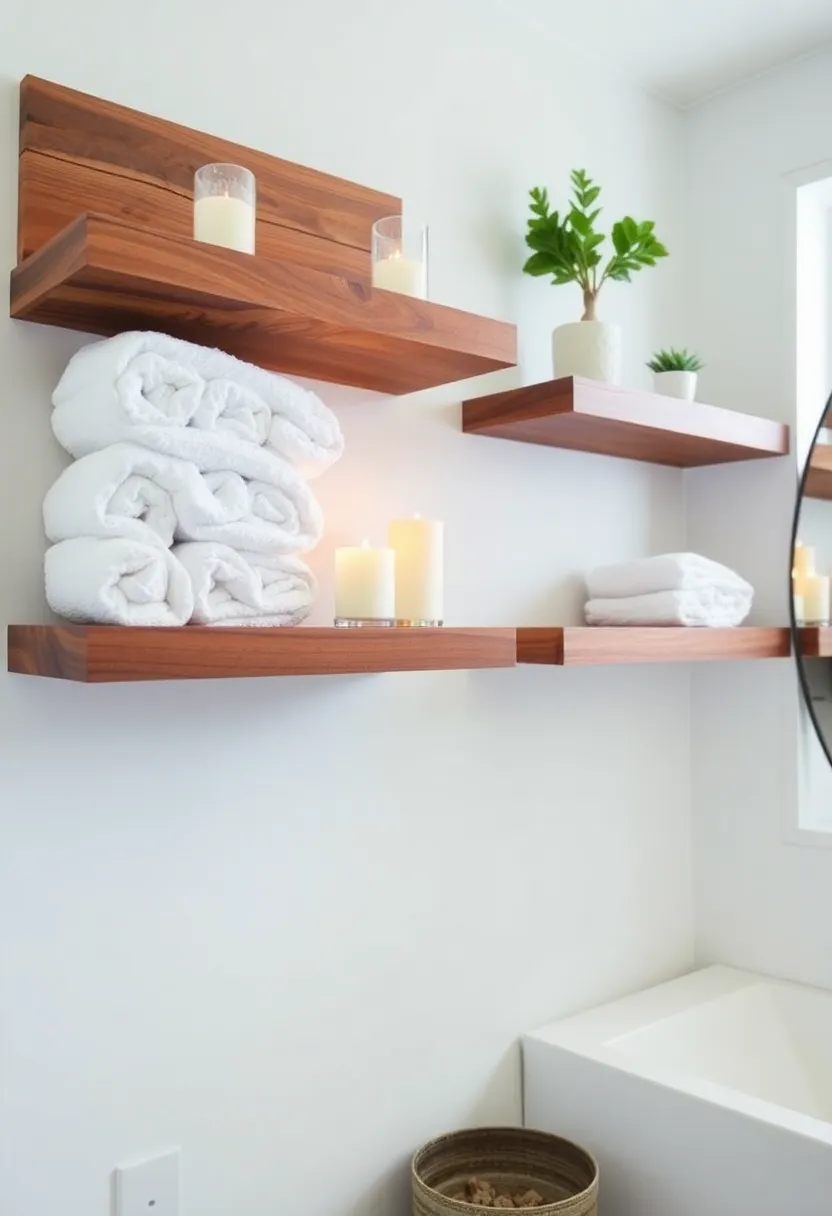 13 Luxury Bathroom Upgrades That Are Surprisingly Affordable (Loving the Bold Faucets - #7!) - 10. Unique Shelving Solutions