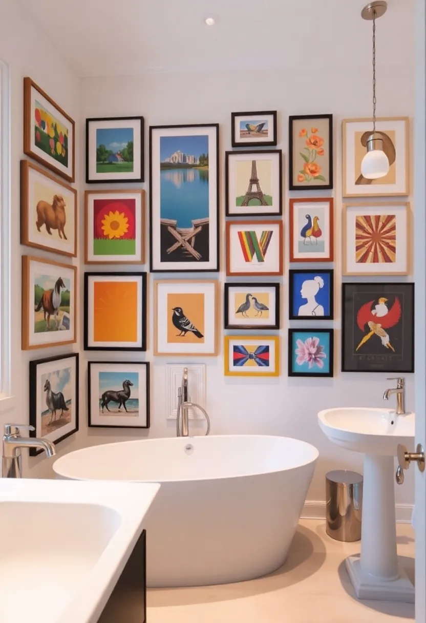 13 Luxury Bathroom Upgrades That Are Surprisingly Affordable (Loving the Bold Faucets - #7!) - 8. Personalised Artwork