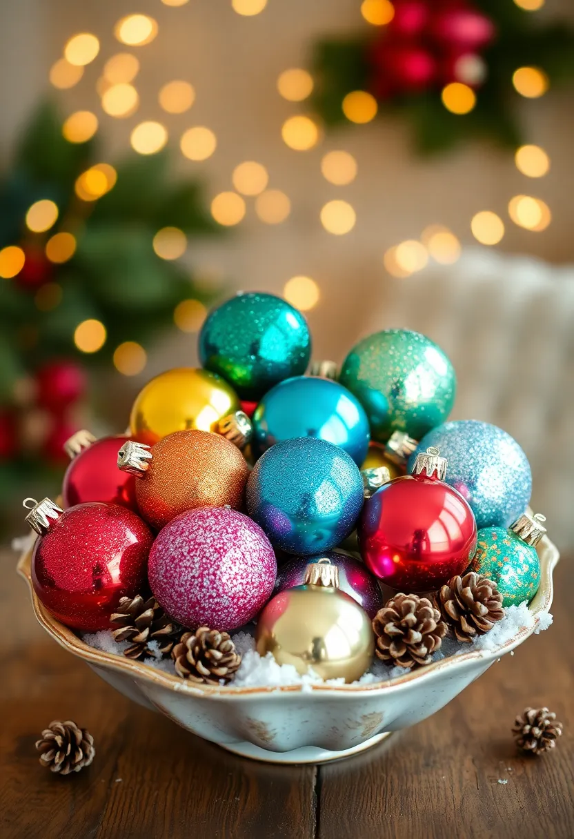 14 Retro Christmas Centrepieces That Will Bring Back Fond Memories! - 1. Classic Glass Ornament Bowl