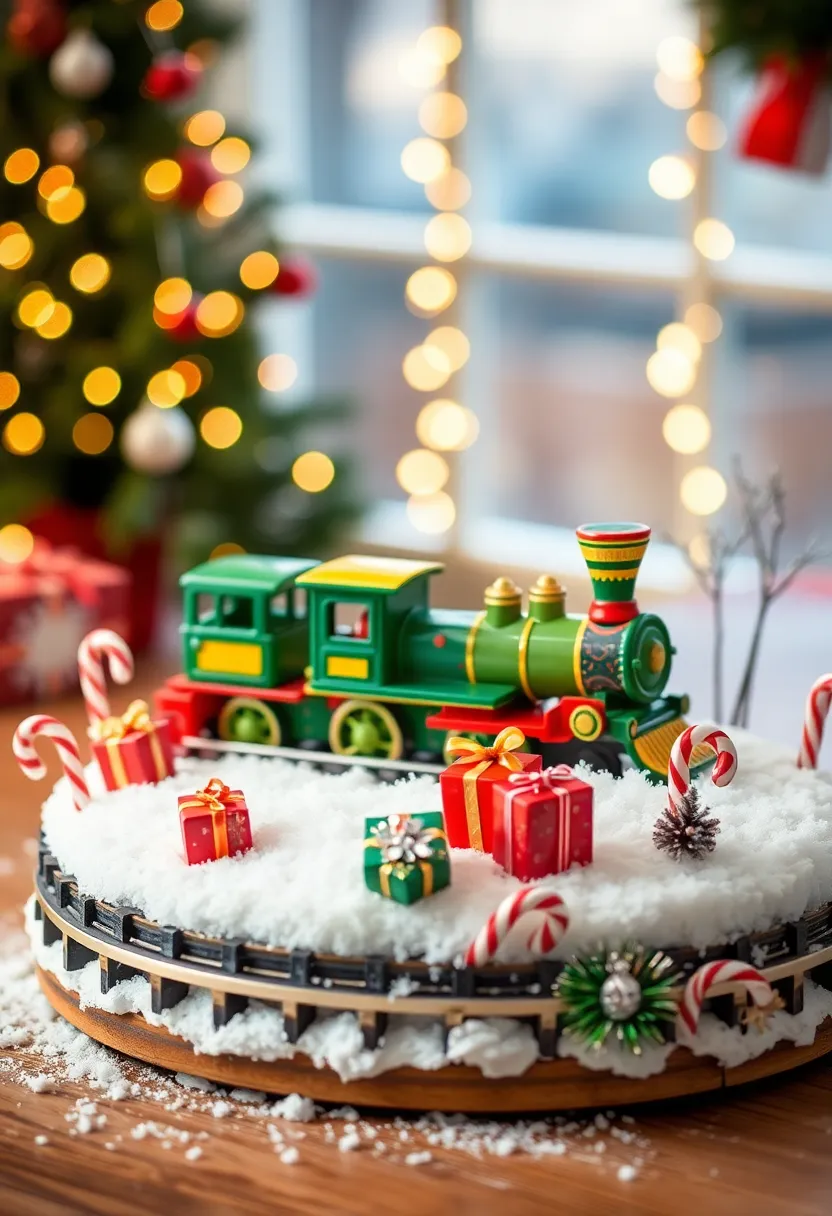 14 Retro Christmas Centrepieces That Will Bring Back Fond Memories! - 2. Retro Toy Train Set