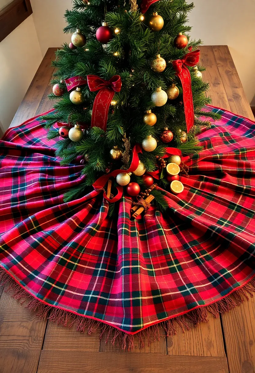 14 Retro Christmas Centrepieces That Will Bring Back Fond Memories! - 3. Vintage Christmas Tree Skirt