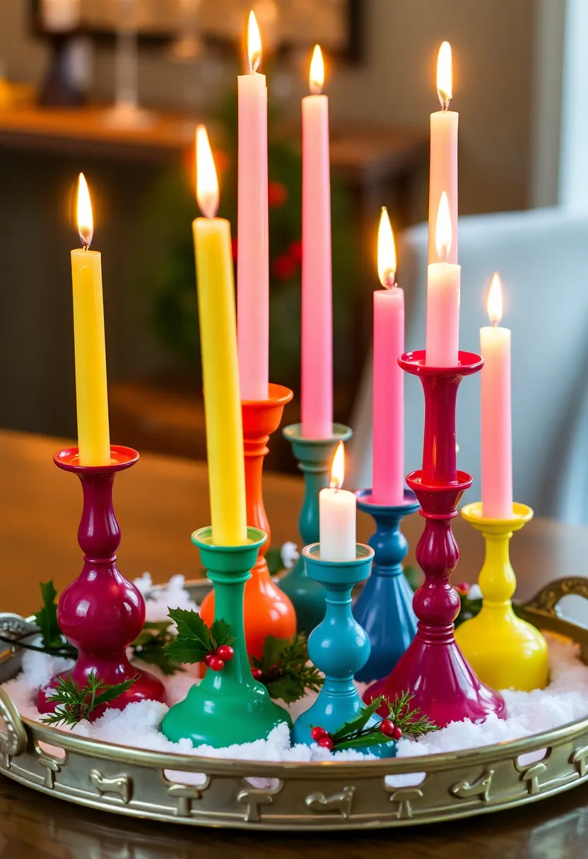 14 Retro Christmas Centrepieces That Will Bring Back Fond Memories! - 7. Retro Candle Holders