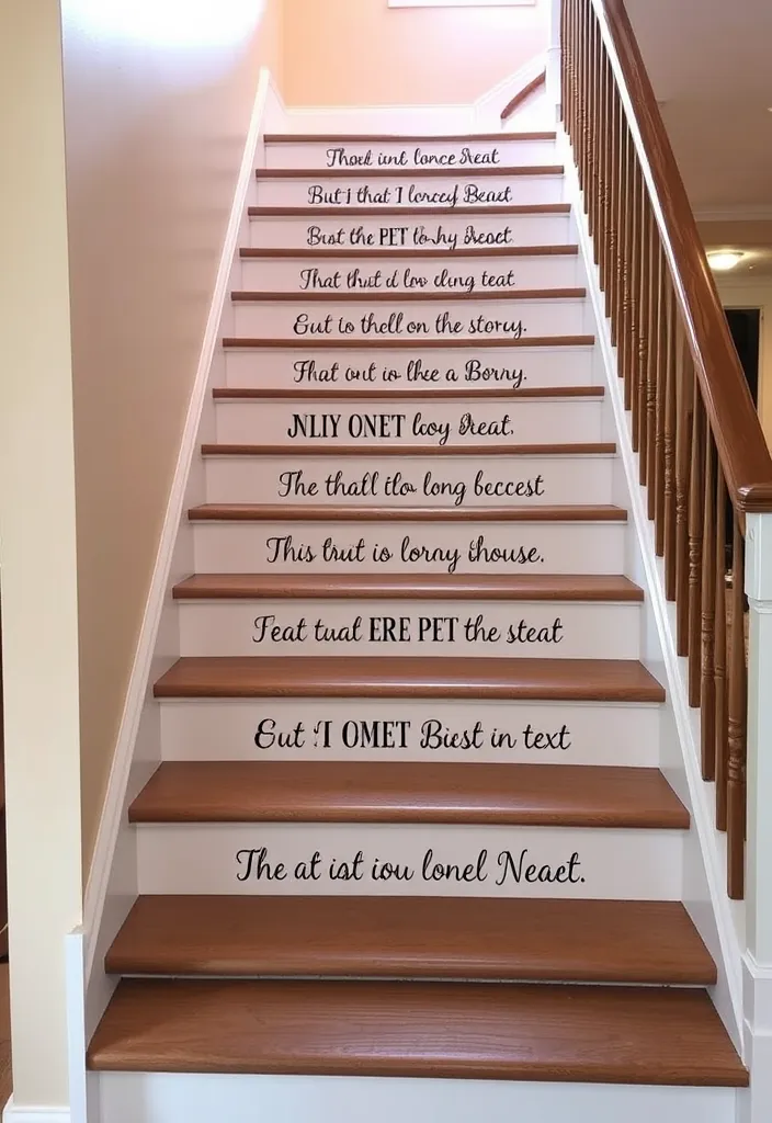 14 Vibrant Colourful Staircase Ideas That Will Brighten Your Home! - Personalised Messages: Make it Yours