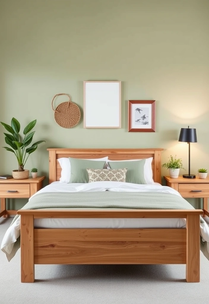 15 Trendy Sage Green Bedroom Ideas That'll Transform Your Space into a Serene Oasis! - 3. Natural Wood and Sage Green