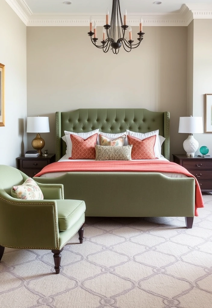 15 Trendy Sage Green Bedroom Ideas That'll Transform Your Space into a Serene Oasis! - 7. Sage Green Statement Furniture