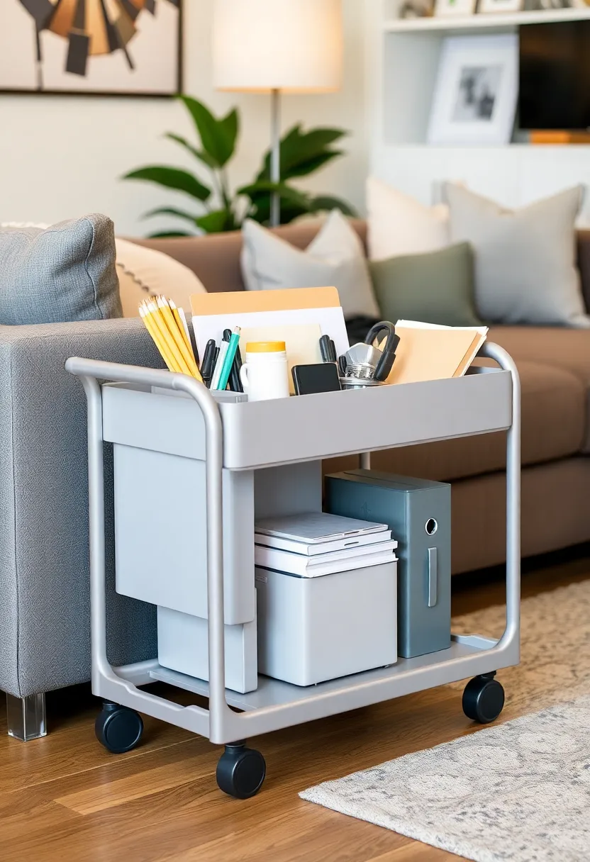 15 Workspace Organisation Hacks for Small Spaces That’ll Change Your WFH Game! - 12. Create a Mobile Workstation