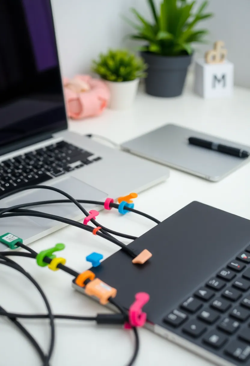 15 Workspace Organisation Hacks for Small Spaces That’ll Change Your WFH Game! - 5. Organize Cables and Wires