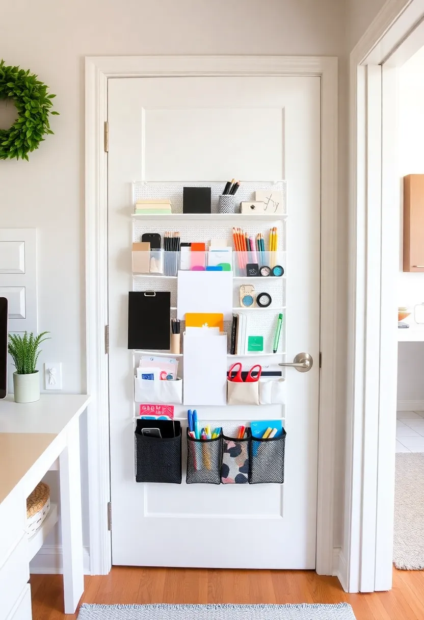 15 Workspace Organisation Hacks for Small Spaces That’ll Change Your WFH Game! - 7. Make Use of the Back of Doors