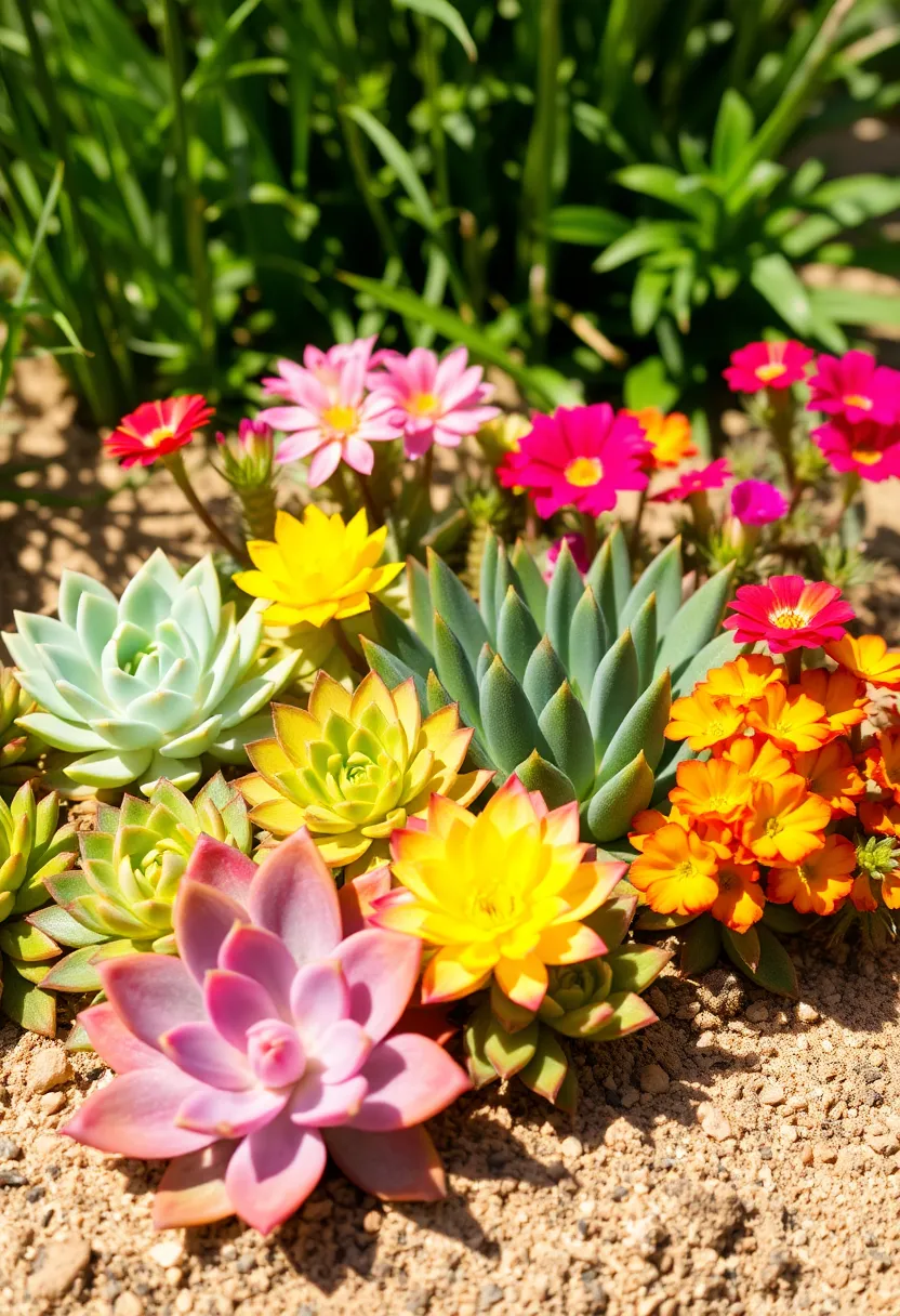 16 Colorful Flower Bed Designs That Will Brighten Your Small Garden (Look Out for 7!) - 12. Succulent Sensation