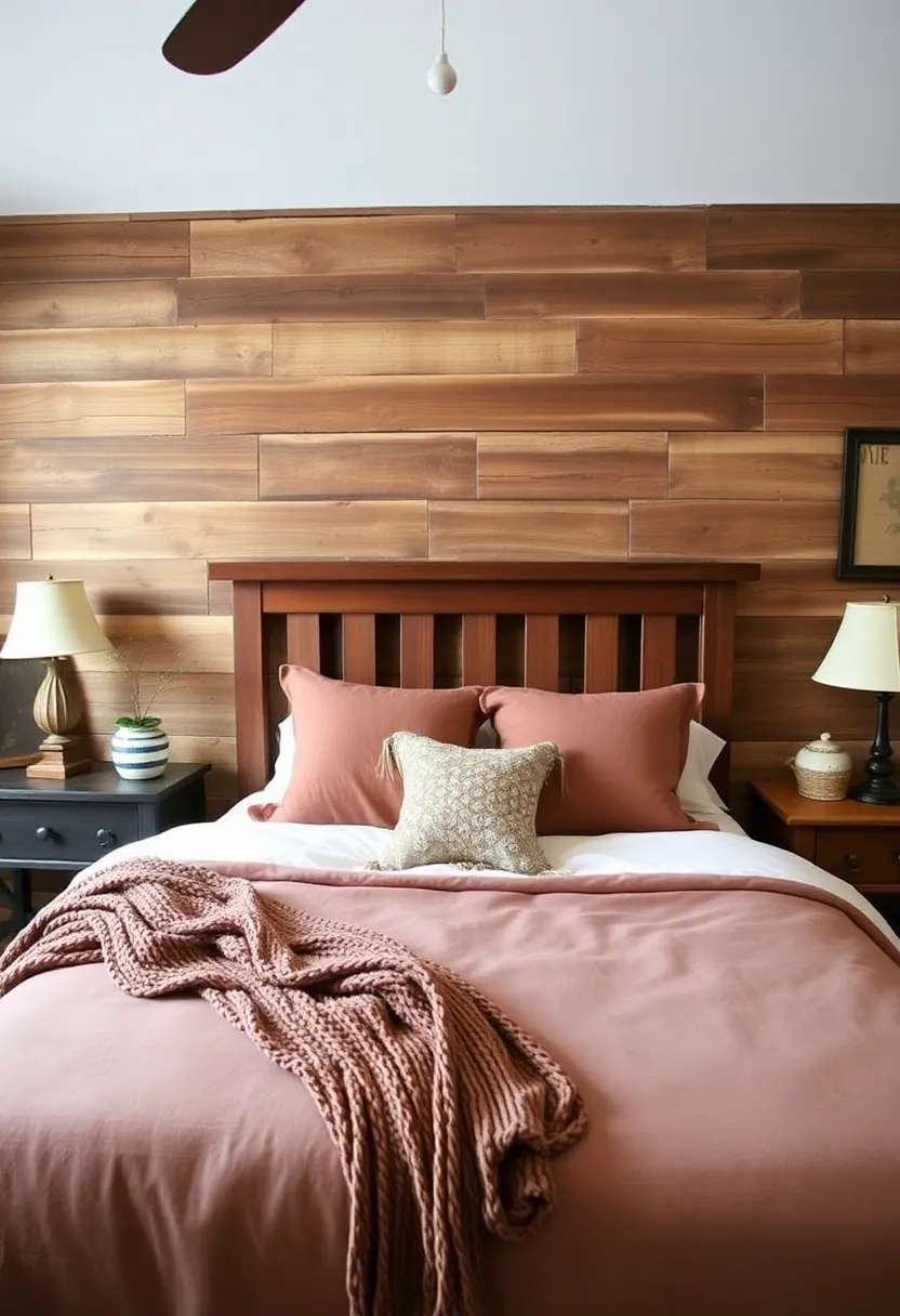 20 Bold Accent Wall Ideas That'll Make Your Bedroom Pop on a Budget! I Love the Black Accent Wall (14)! - 12. Rustic Barnwood