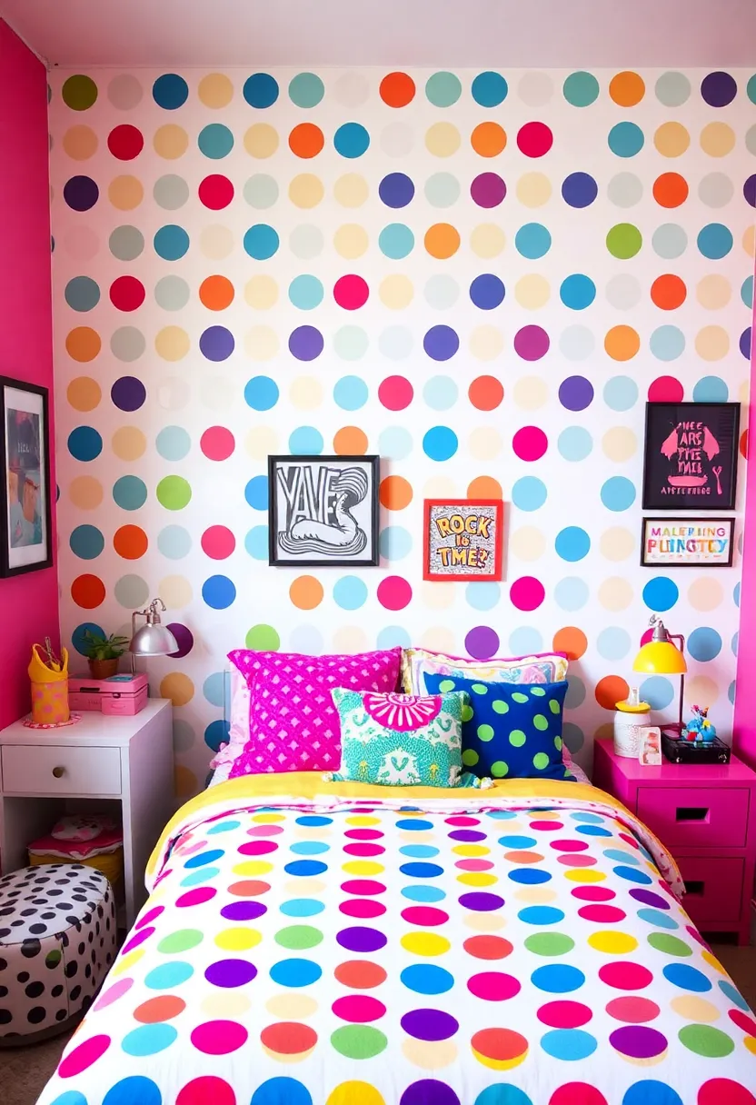 20 Bold Accent Wall Ideas That'll Make Your Bedroom Pop on a Budget! I Love the Black Accent Wall (14)! - 13. Whimsical Patterns