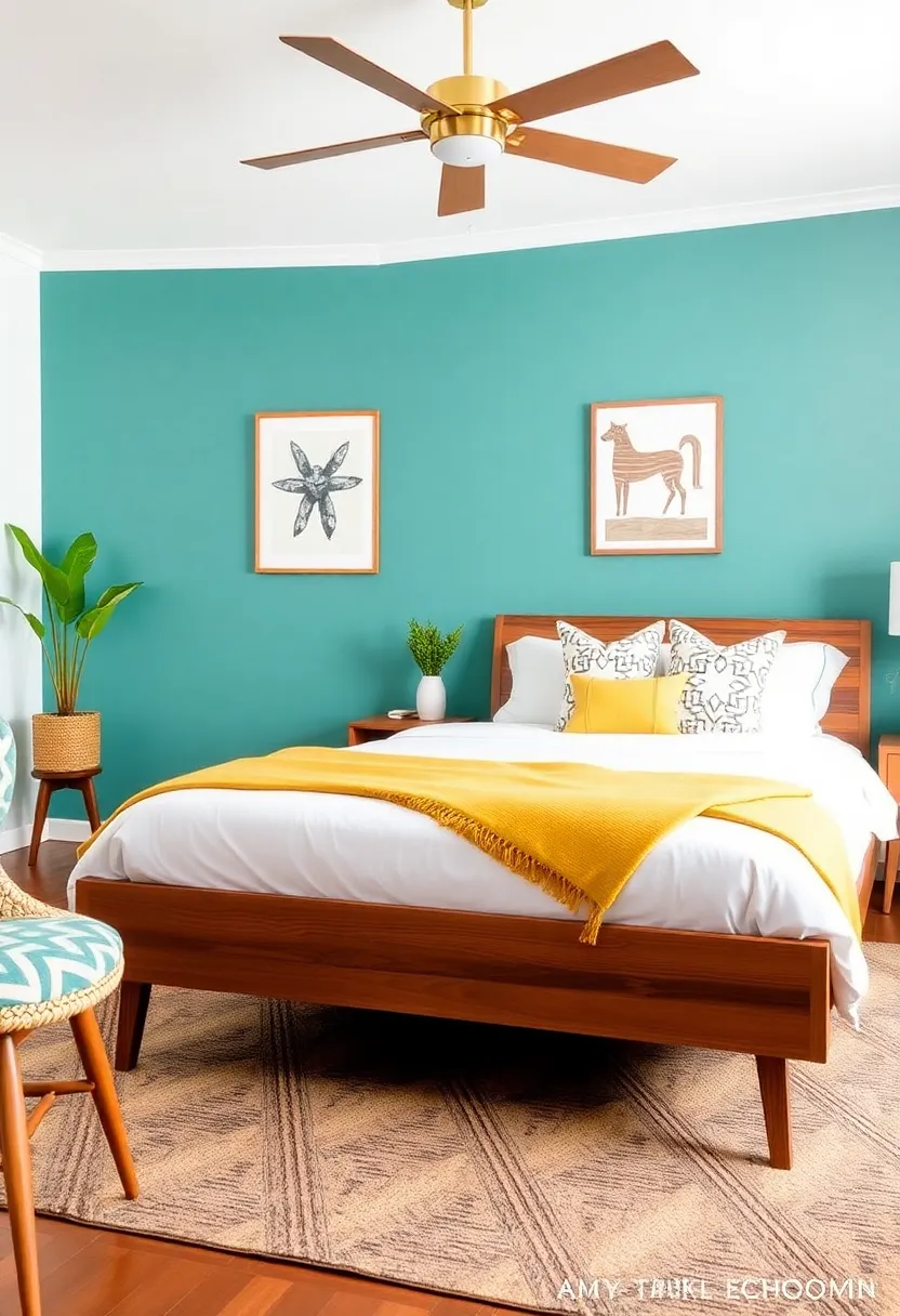 20 Colourful Bedroom Themes That'll Make You Fall in Love with Your Space Again! - 10. Mid-Century Modern