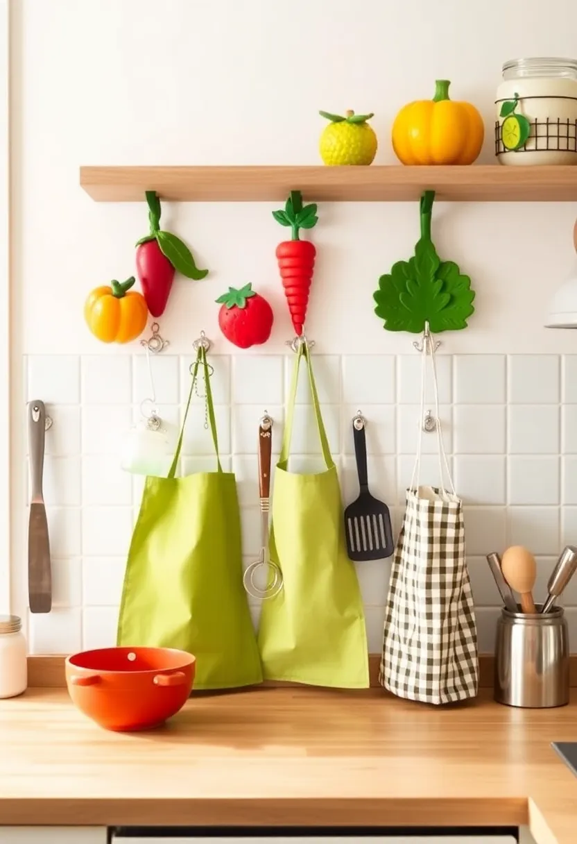 20 Kitschy Kitchen Storage Hacks That Are as Fun as They Are Functional (We Love 11!) - 18. Playful Fruit and Veggie Hooks