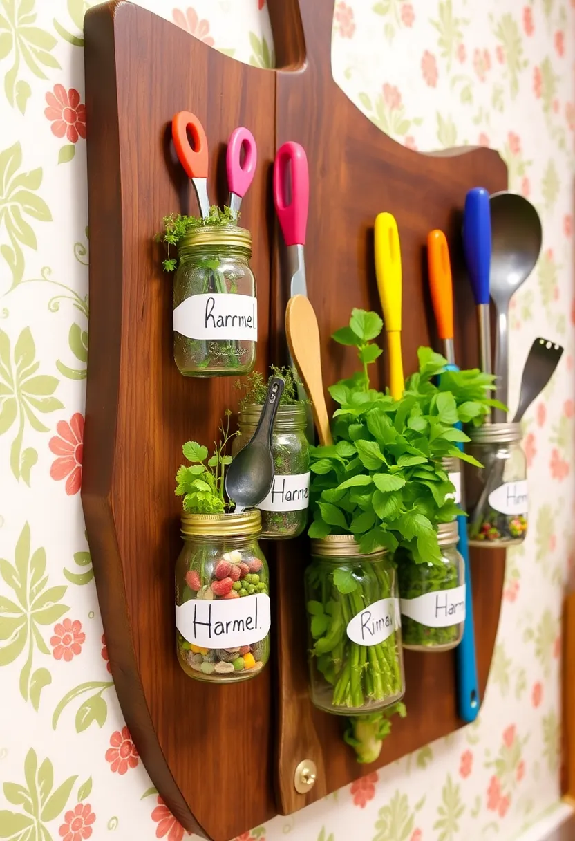 20 Kitschy Kitchen Storage Hacks That Are as Fun as They Are Functional (We Love 11!) - 2. Mason Jar Wall Storage