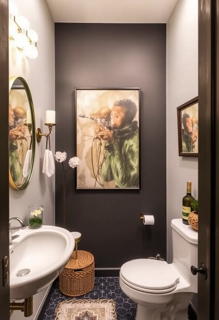 20 Luxury Small Bathroom Ideas That Prove Size Doesn’t Matter (Check Out 9!) - 12. Artistic Accents