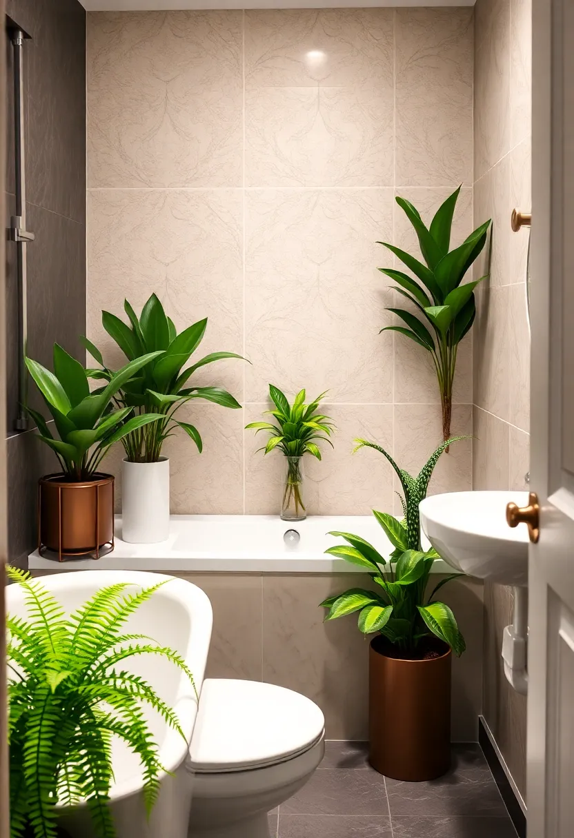 20 Luxury Small Bathroom Ideas That Prove Size Doesn’t Matter (Check Out 9!) - 15. Indoor Plants