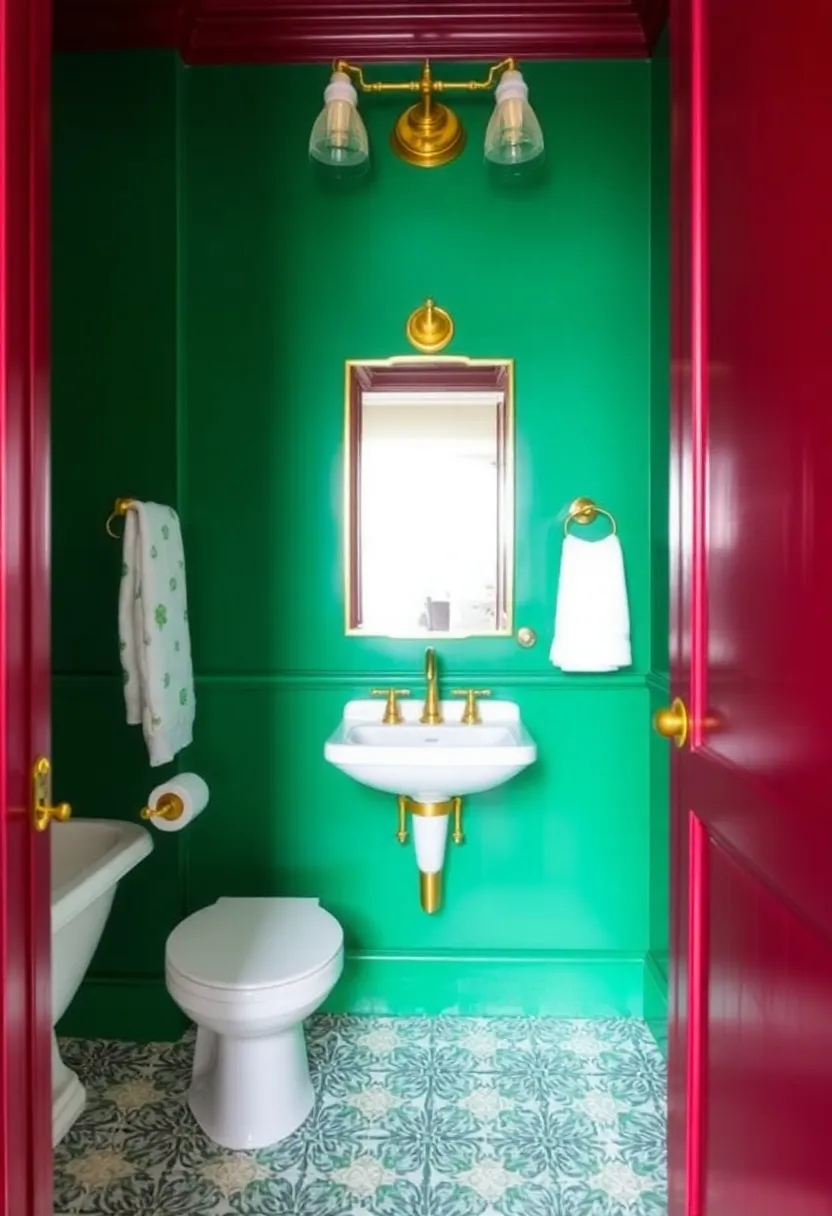 20 Luxury Small Bathroom Ideas That Prove Size Doesn’t Matter (Check Out 9!) - 2. Bold Color Statements