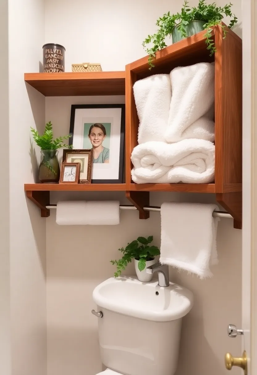 20 Luxury Small Bathroom Ideas That Prove Size Doesn’t Matter (Check Out 9!) - 7. Open Shelving Elegance