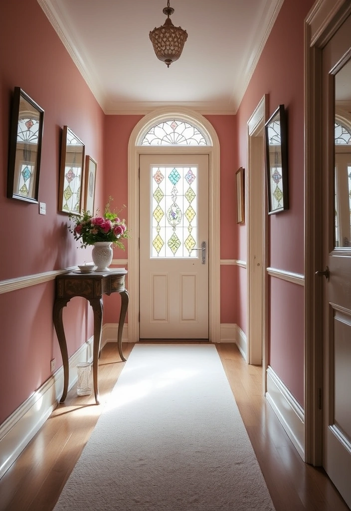 7 Color Schemes for Your Victorian Hallway That Will Change Everything! - 1. Elegant Dusty Rose and Soft Cream