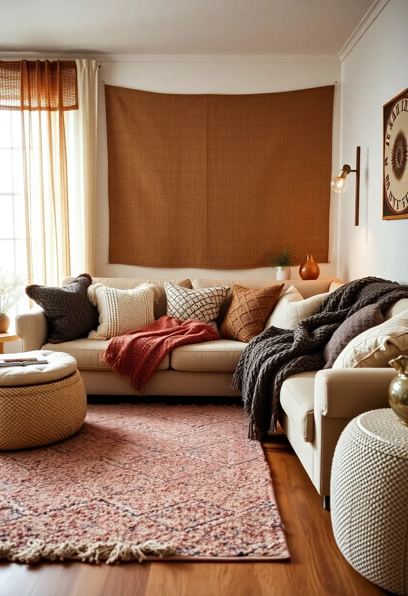 Cozy Living Room Layouts That'll Make You Feel Right at Home! - The Warmth of Textiles