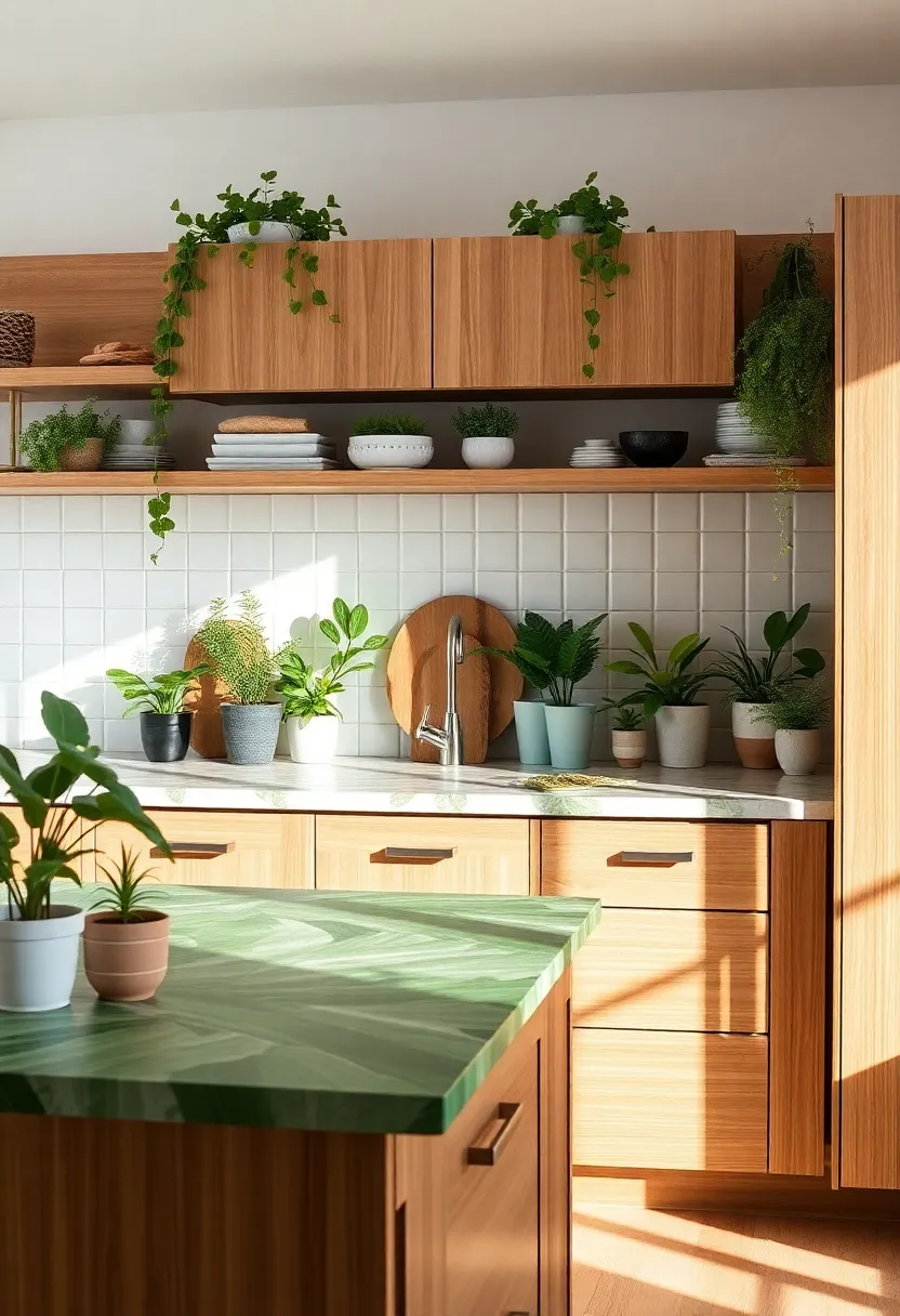 Doing up our Kitchen - Affordable Laminate Countertops That Prove Style Doesn’t Have to Break the Bank! - Biophilic Green Leaf Design