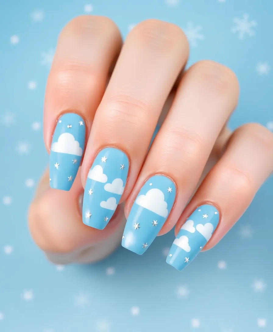 Pastel January Nails That Will Brighten Up Your Winter Days! - 4. Sky Blue Bliss