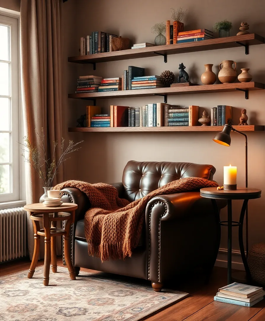 Some Reading Space Ideas with Brown Accents That Embrace Simplicity and the Pantone 2025 