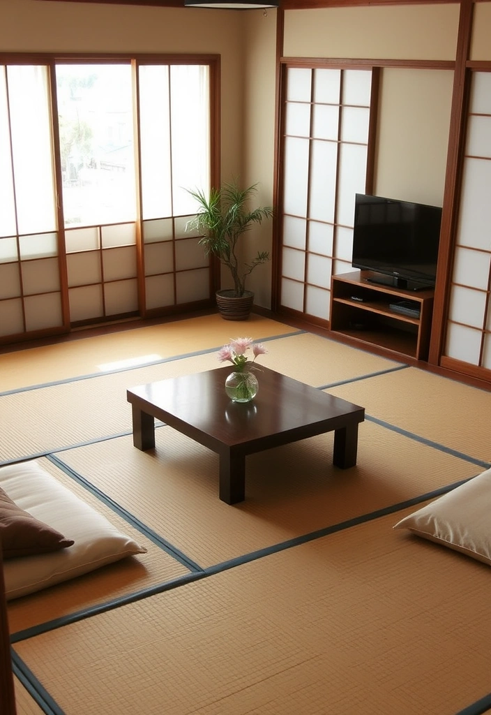 12 Stunning Japanese Living Room Decor Ideas for a Harmonious Haven (You Won't Believe #6!) - 1. Embrace Minimalism with Tatami Mats