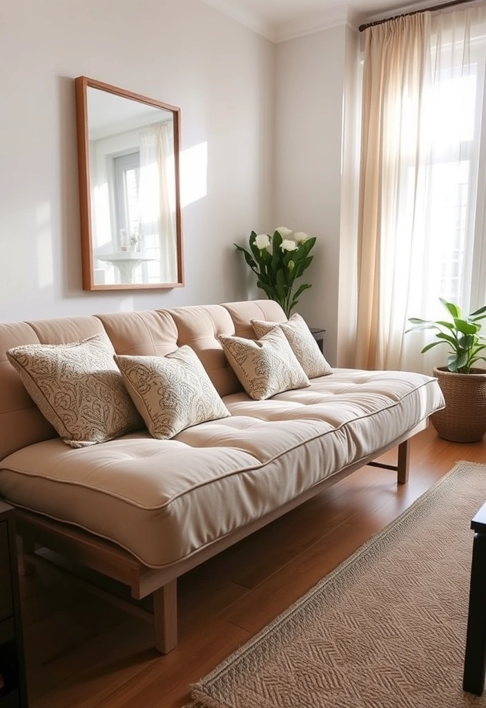 12 Stunning Japanese Living Room Decor Ideas for a Harmonious Haven (You Won't Believe #6!) - 10. Use Futons for Functional Comfort