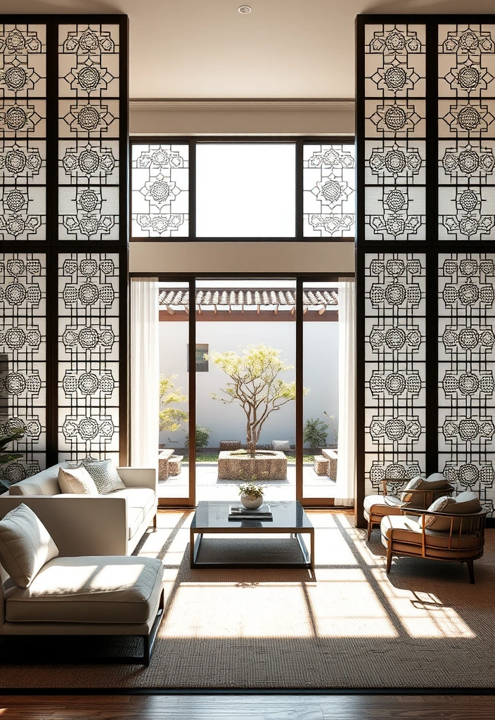 12 Stunning Japanese Living Room Decor Ideas for a Harmonious Haven (You Won't Believe #6!) - 2. Incorporate Shoji Screens for Soft Separation