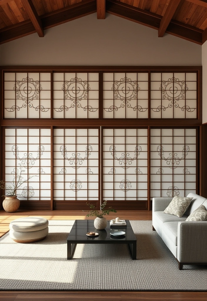 12 Stunning Japanese Living Room Decor Ideas for a Harmonious Haven (You Won't Believe #6!) - 8. Incorporate a Fusuma for Flexible Space