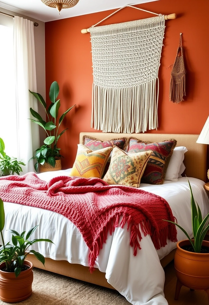 15 Cozy Bedroom Inspirations in Earthy Tones for the Perfect Modern Retreat! - 1. Bohemian Chic in Terracotta