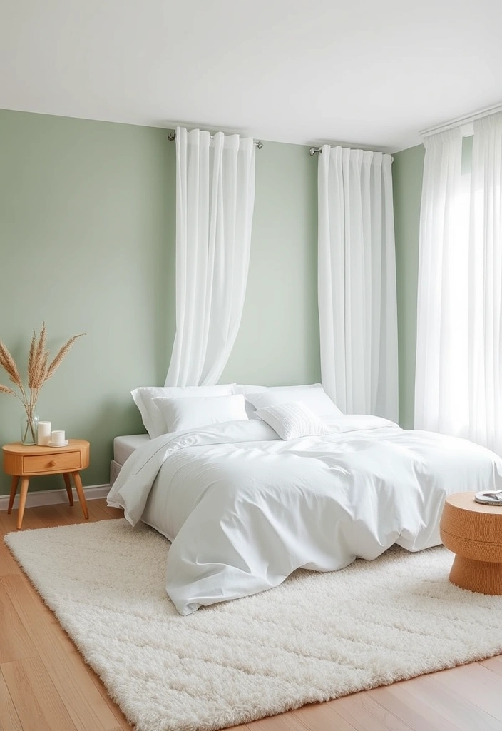 15 Cozy Bedroom Inspirations in Earthy Tones for the Perfect Modern Retreat! - 2. Serene Sage Green Retreat