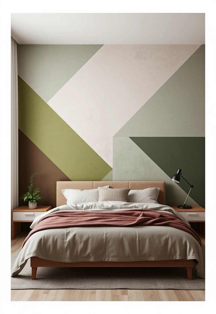 15 Cozy Bedroom Inspirations in Earthy Tones for the Perfect Modern Retreat! - 8. Artistic Accent Walls