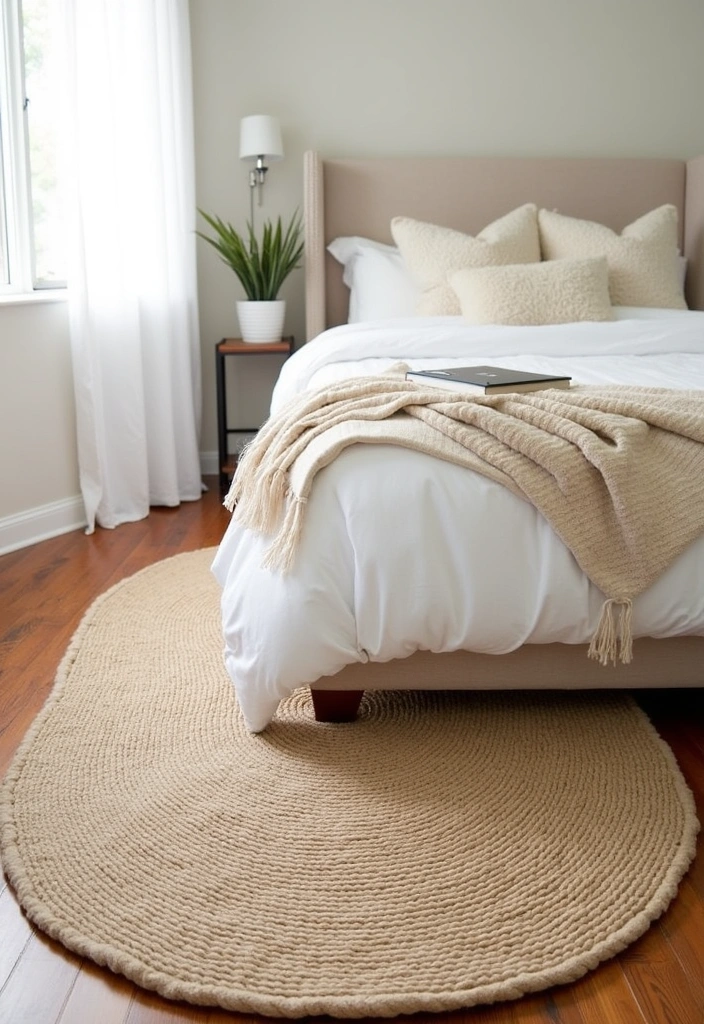 15 Earthy Modern Bedroom Ideas for a Cozy Retreat - 10. Textured Rugs