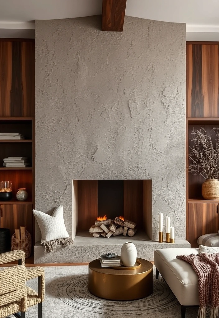 15 Stunning Fireplace Makeover Ideas That'll Make Your Home Feel Brand New! - 12. Textured Finishes