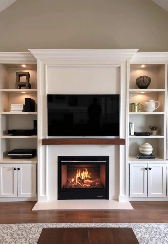 15 Stunning Fireplace Makeover Ideas That'll Make Your Home Feel Brand New! - 7. Integrated Media Centre