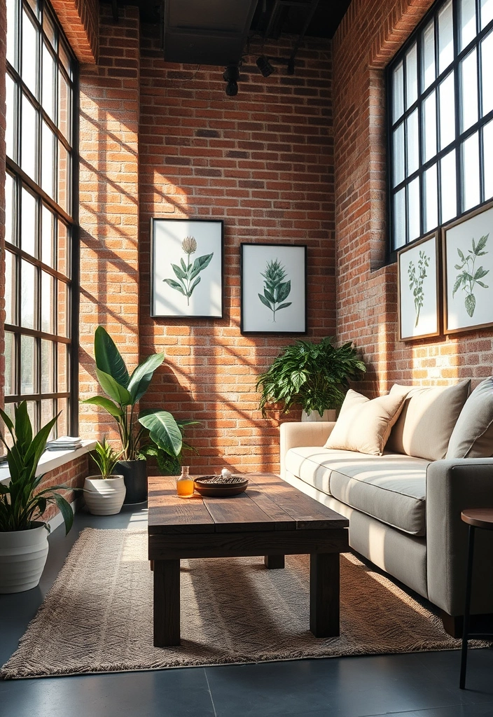 18 Rustic Living Room Ideas That Prove Industrial Can Be Cozy Too (Don’t Miss #7!) - 1. Exposed Brick Walls